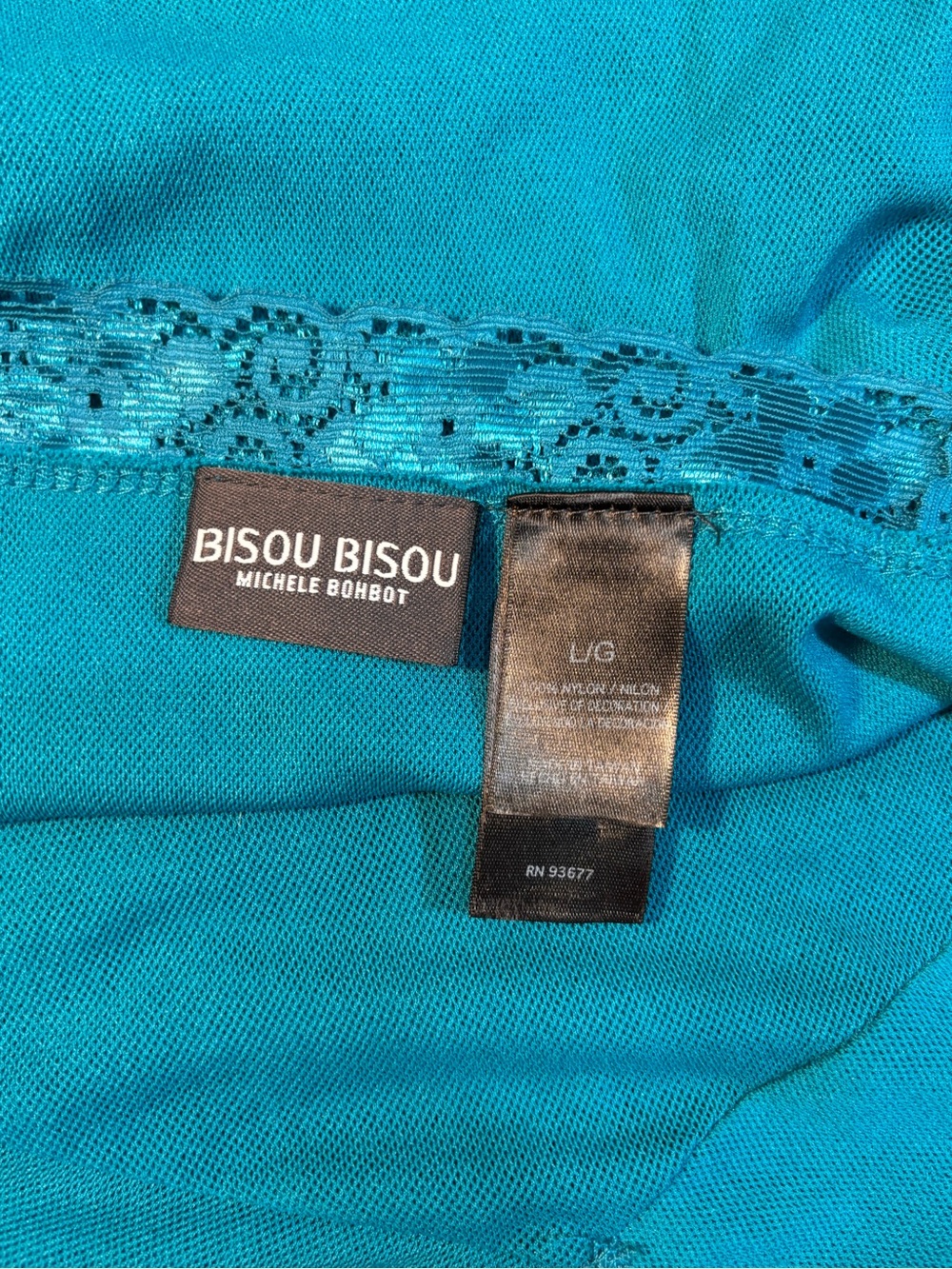 ✨Vintage Y2K Teal Mesh Lace Trim Cami✨ - Picture 7 of 7